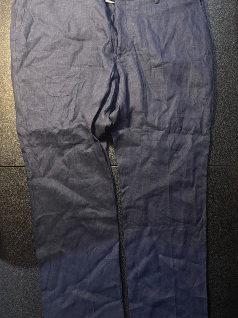 Tommy Hilfiger Navy Dress Shirt with Red-White-Blue Trim